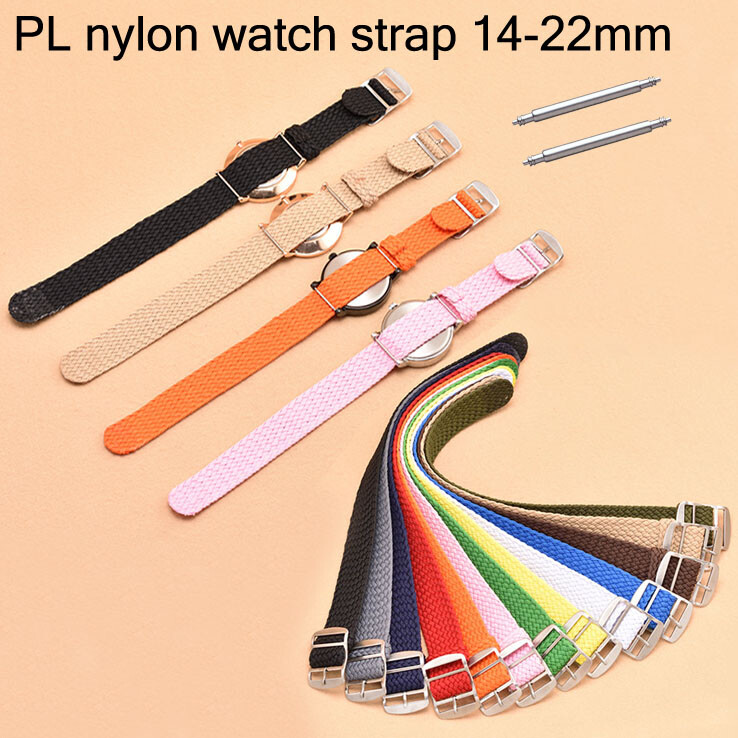 Nylon Watch Band 14 16 18 20mm 22mm Replacement Weave Fabric Canvas Watch Strap