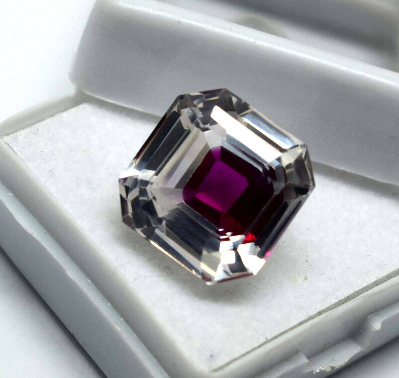 Natural Bi-Color Pitambari Sapphire Radiant 6.15 Ct Loose Gemstone GIE Certified