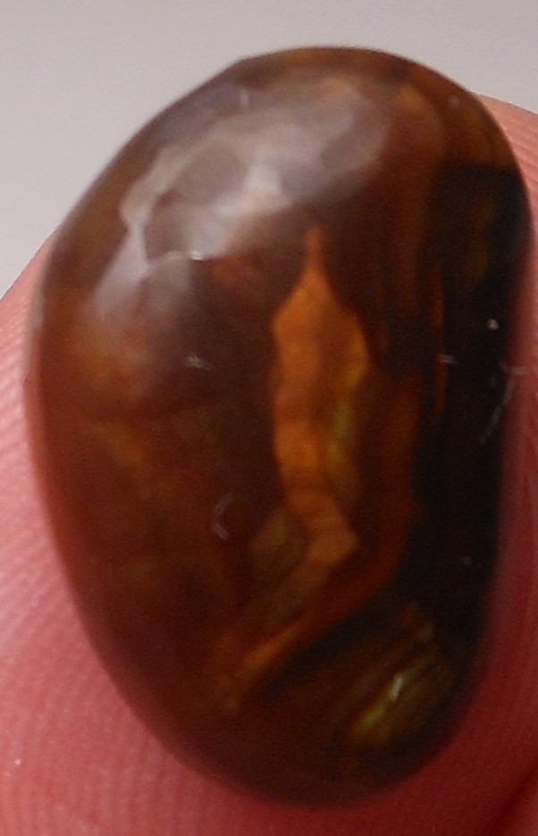 11.35ct Mexican Fire Agate 17.5mm x 12mm x 6.8mm