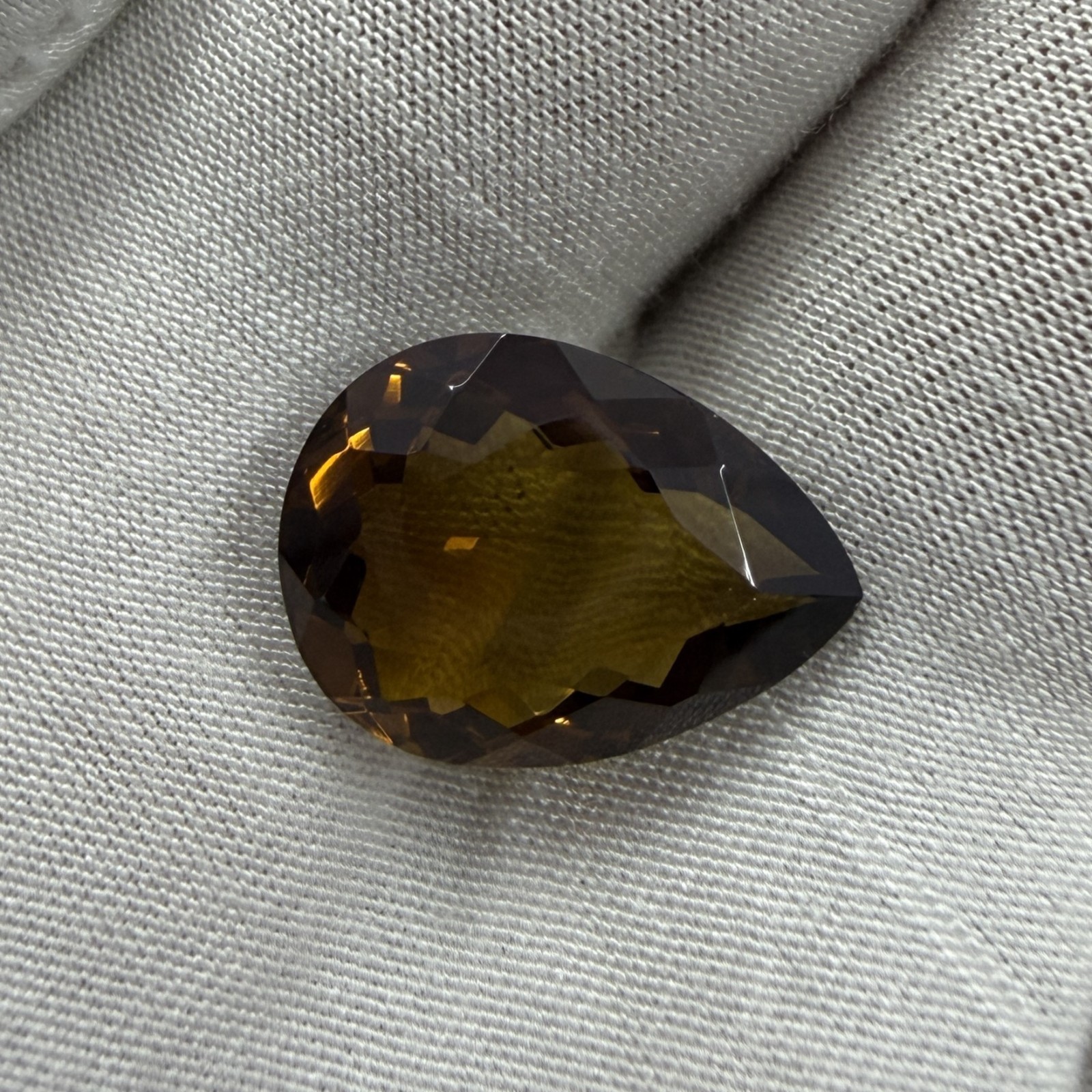 Certified 100% Natural Honey Quartz, Pear Cut Loose Semi-Precious Gemstone