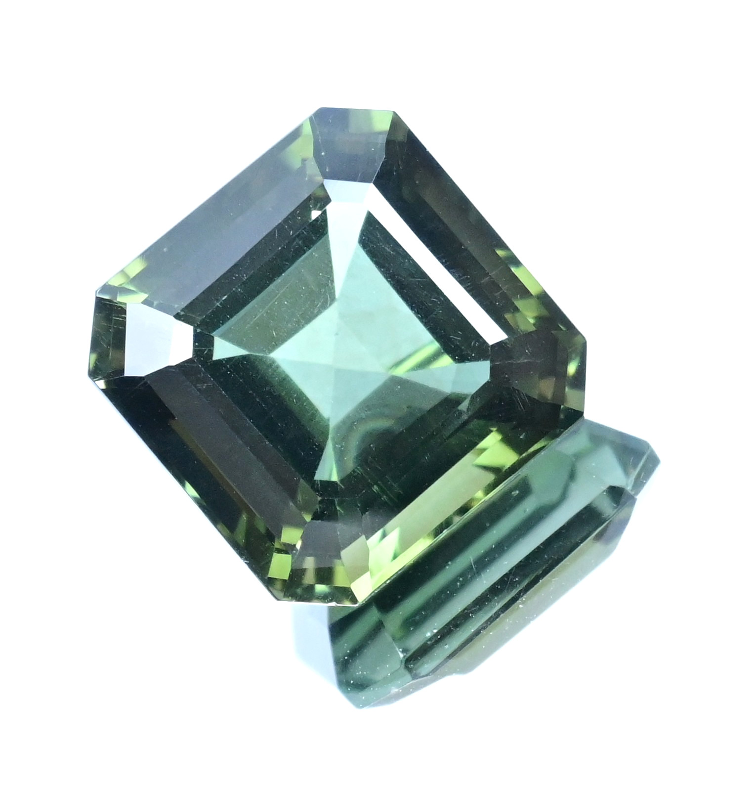 22.65 Ct Natural Greenish Moldavite Octagon Flawless Certified Loose Gemstone