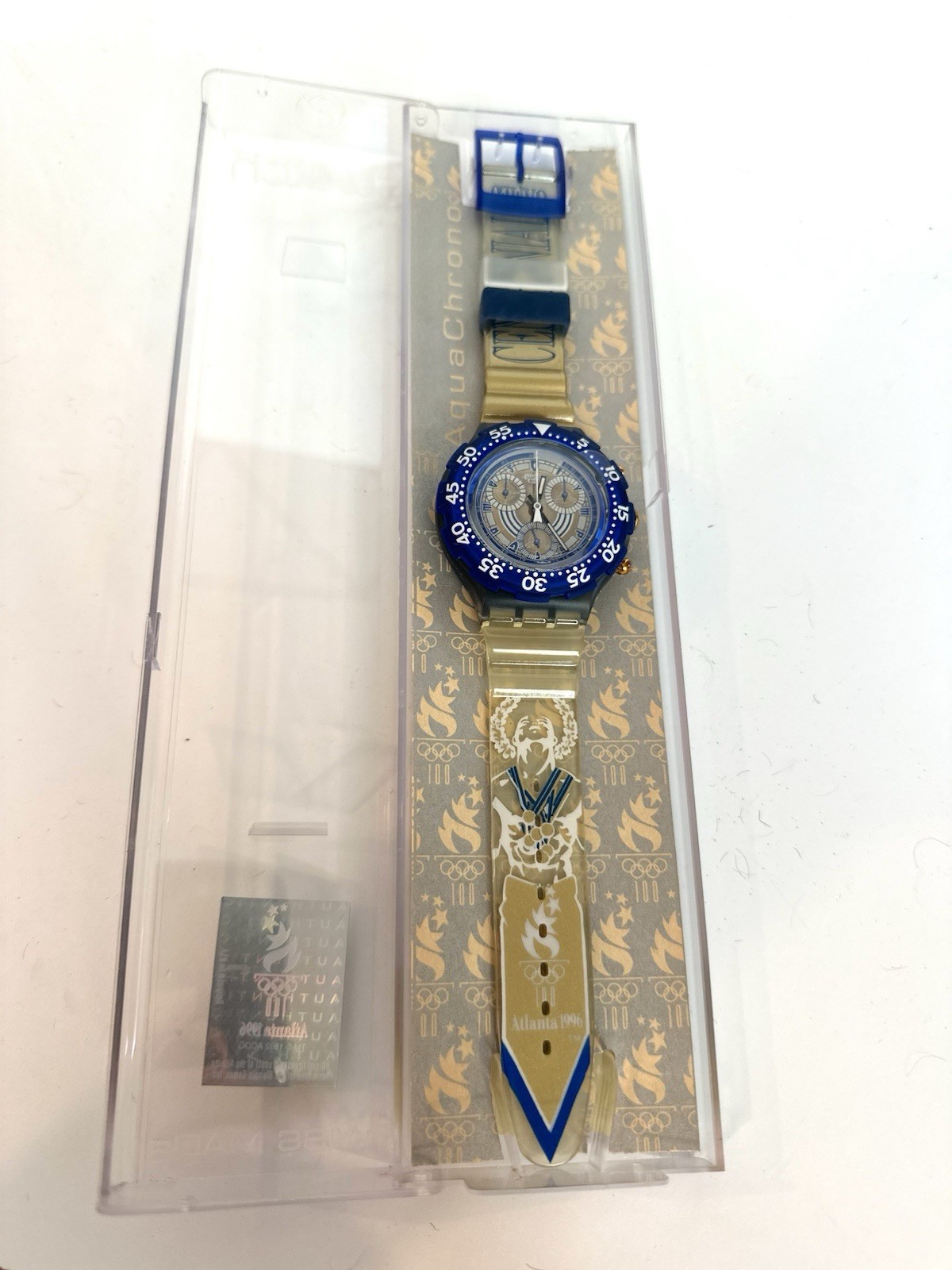 RARE 1996 Atlanta Olympics USA Team Swatch Watch, Original Box. Never worn.
