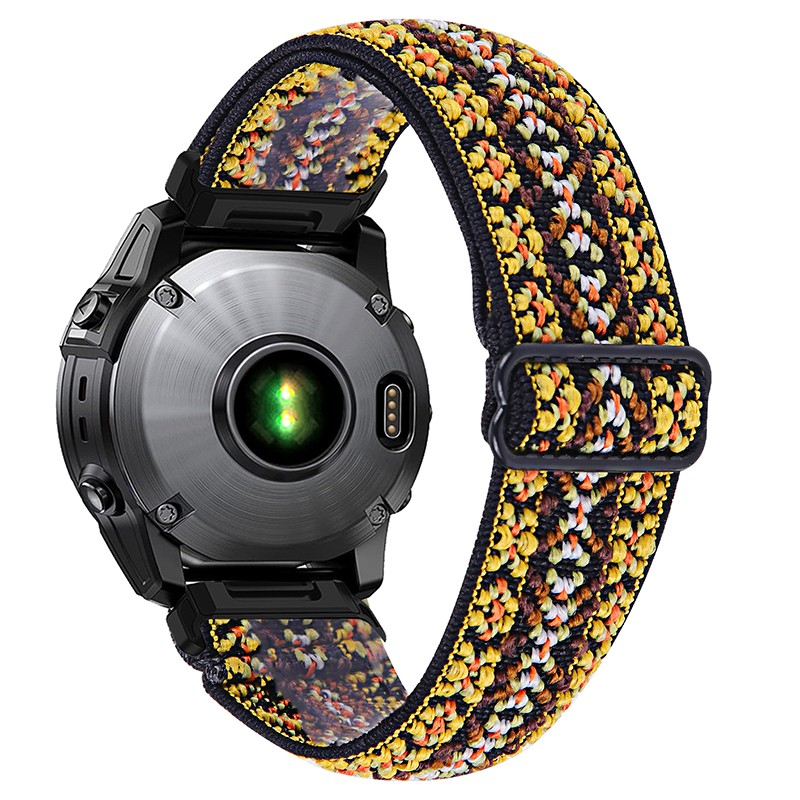 26MM Woven Nylon Elastic Strap Band For Garmin Fenix 7X/6X/5X/3 Pro instinct 2x