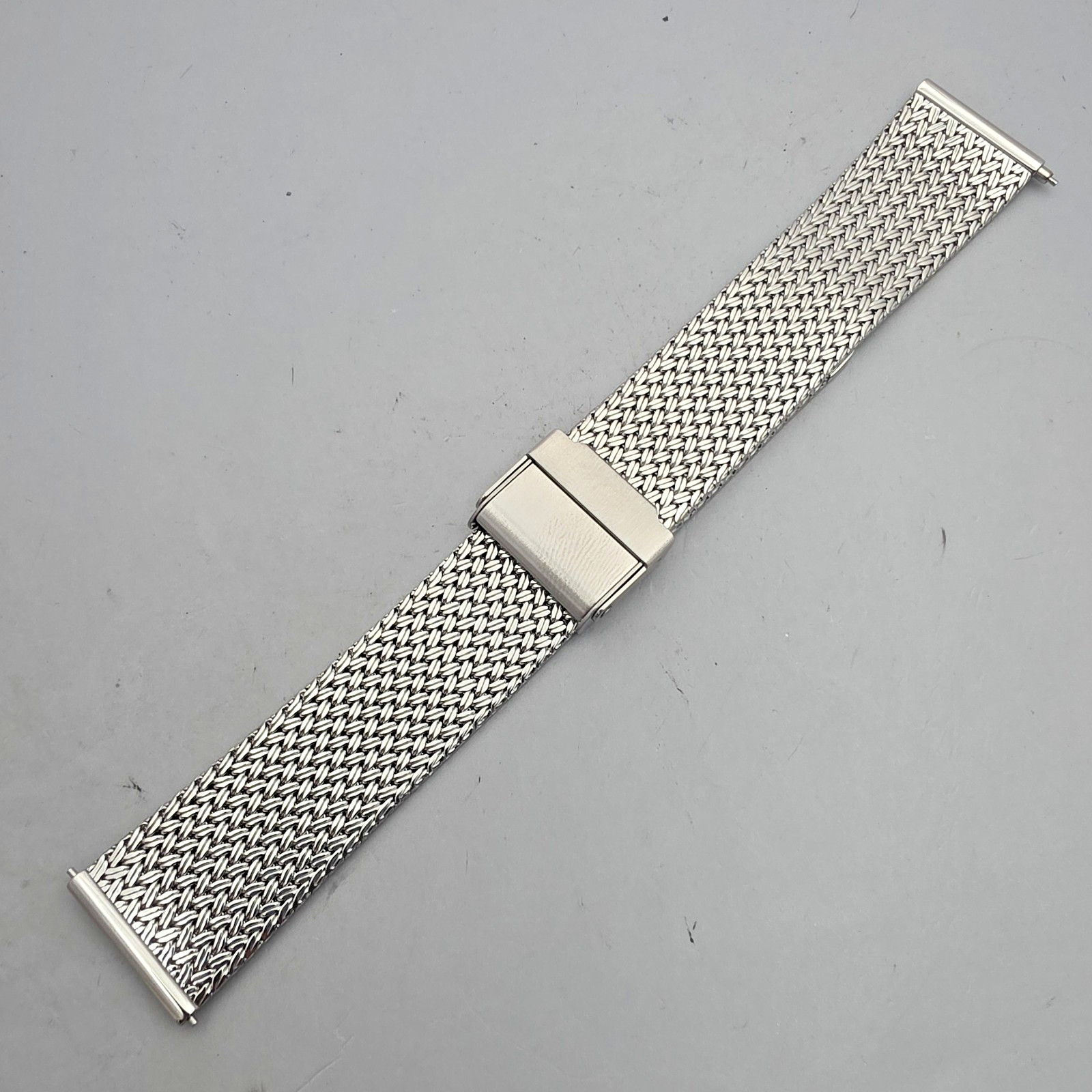 Unbranded Stainless steel mesh watchband/Bracelet 20mm Woven Texture