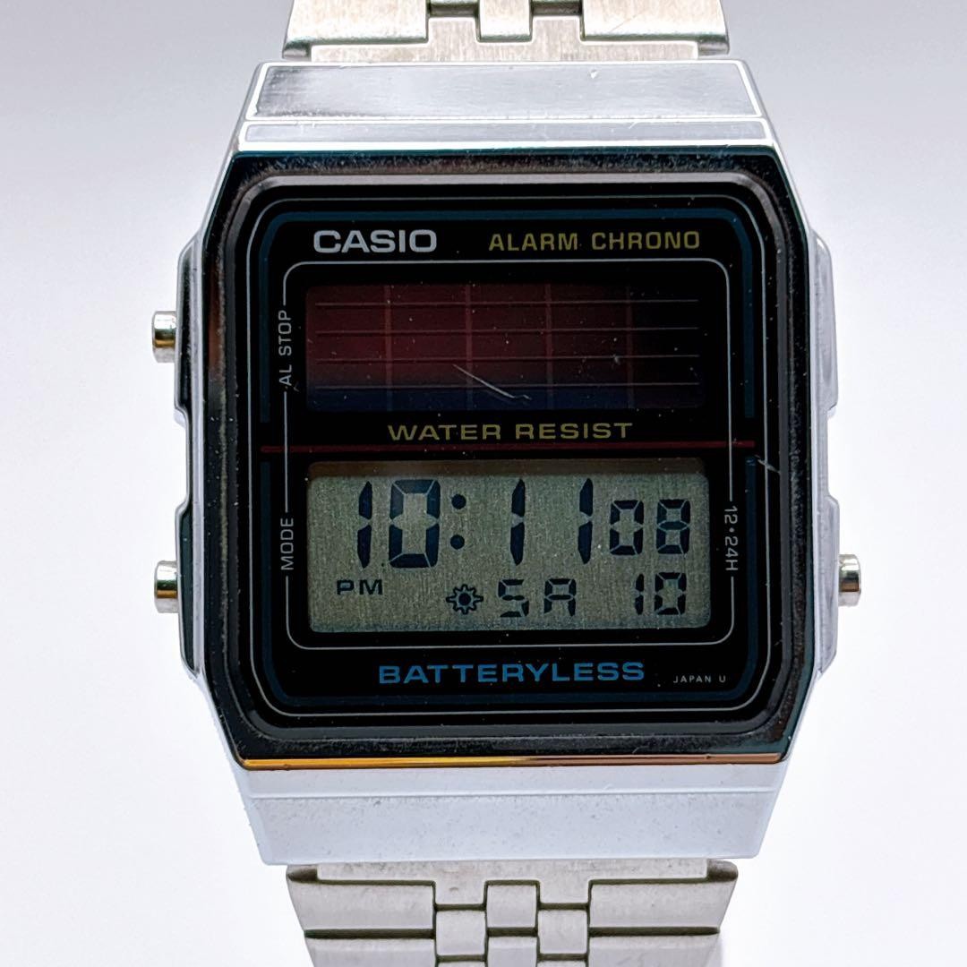 Casio AL-180 Vintage Solar Alarm Chrono Watch Men’s Working 3.2cm case