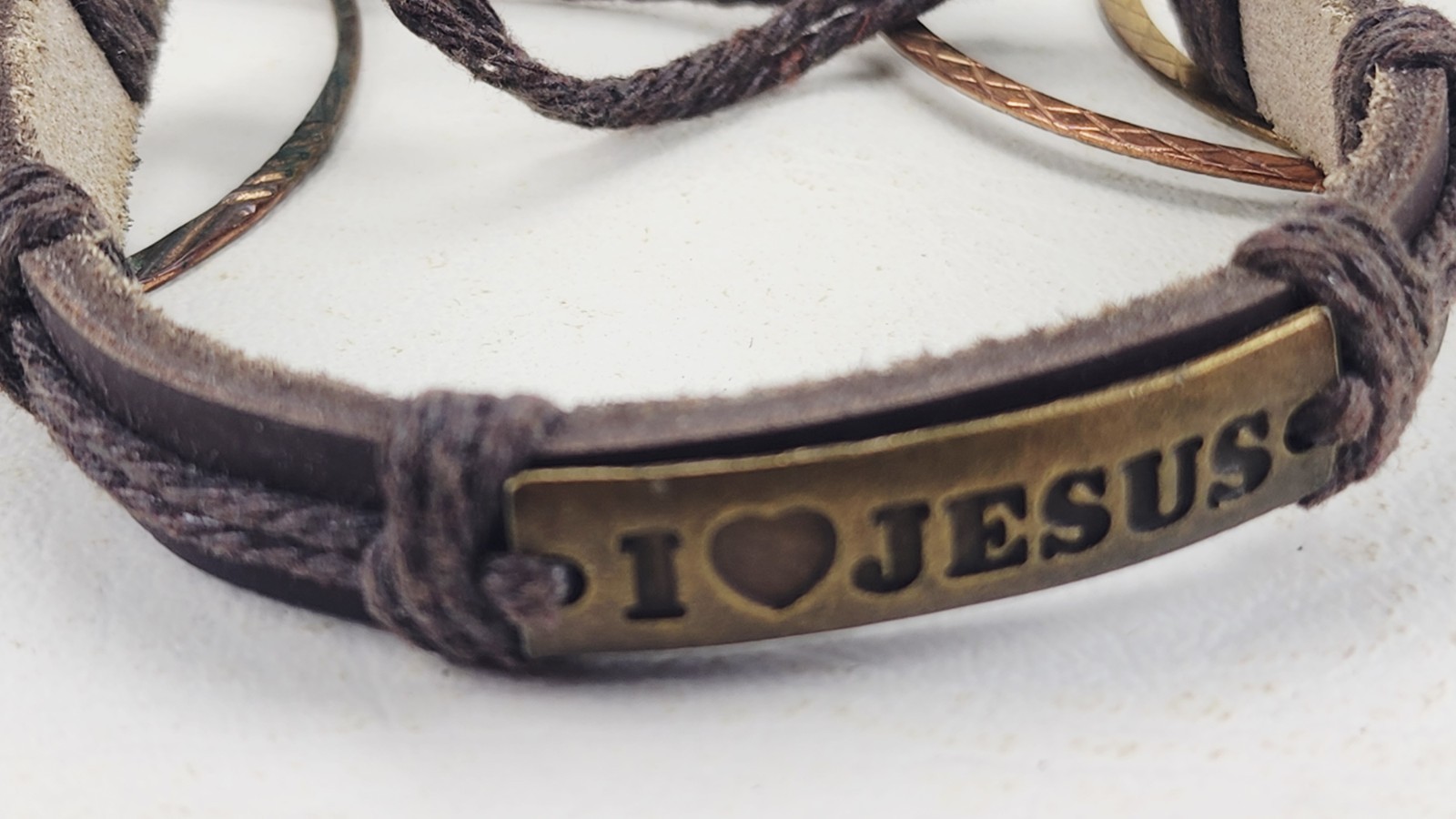Vintage lot of 6 brass metal leather Bracelets
