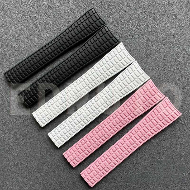 21mm FKM Rubber Watch Strap Replacement For Patek Philippe Aquanaut Luce 7968