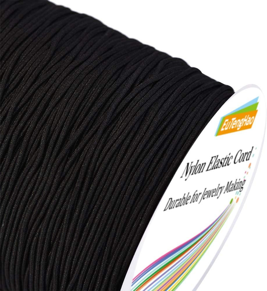 0.8Mm Nylon Elastic Cord for Bracelet, Resistance Band, Satin Decorative String,
