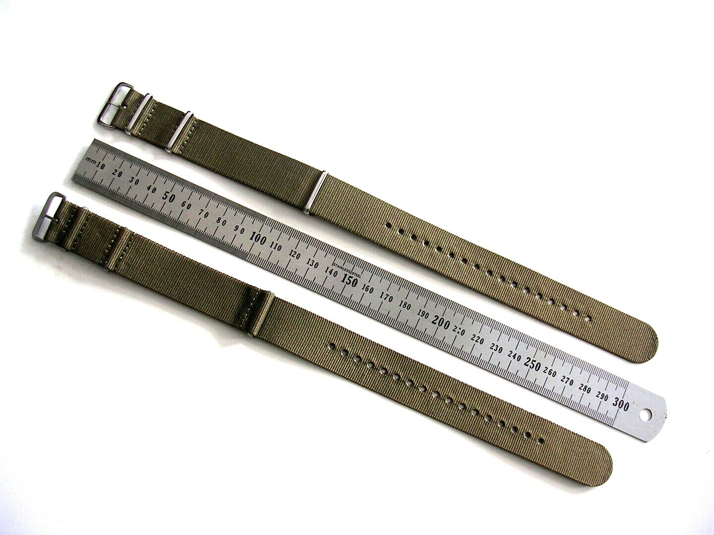 NATO G10 ® Khaki Green HD nylon Military PVD watch band RAF strap bond IW SUISSE