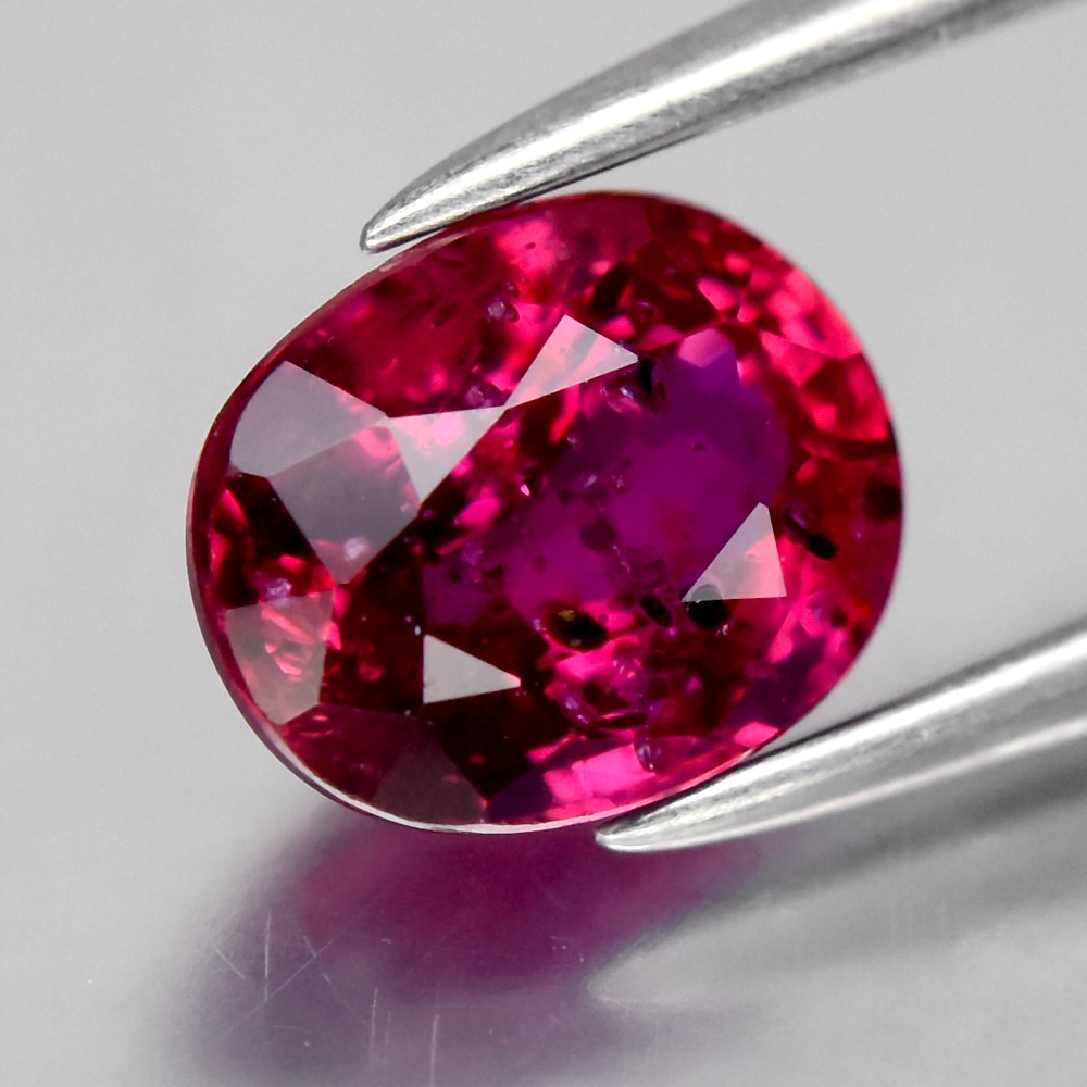 💎 GLC CERTIFIED 1.03ct Oval Natural Purplish Red Ruby – Unheated Mozambique Gem