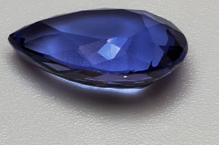 1.98 CTS , PEAR-SHAPED, TEARDROP CUT BLUE TANZANITE 10.25 MM – USA SELLER
