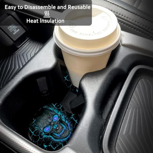 2 Pack Bless Car Coasters for Cup Holder,Neoprene Anti Slip Mat | 2PCS Rose