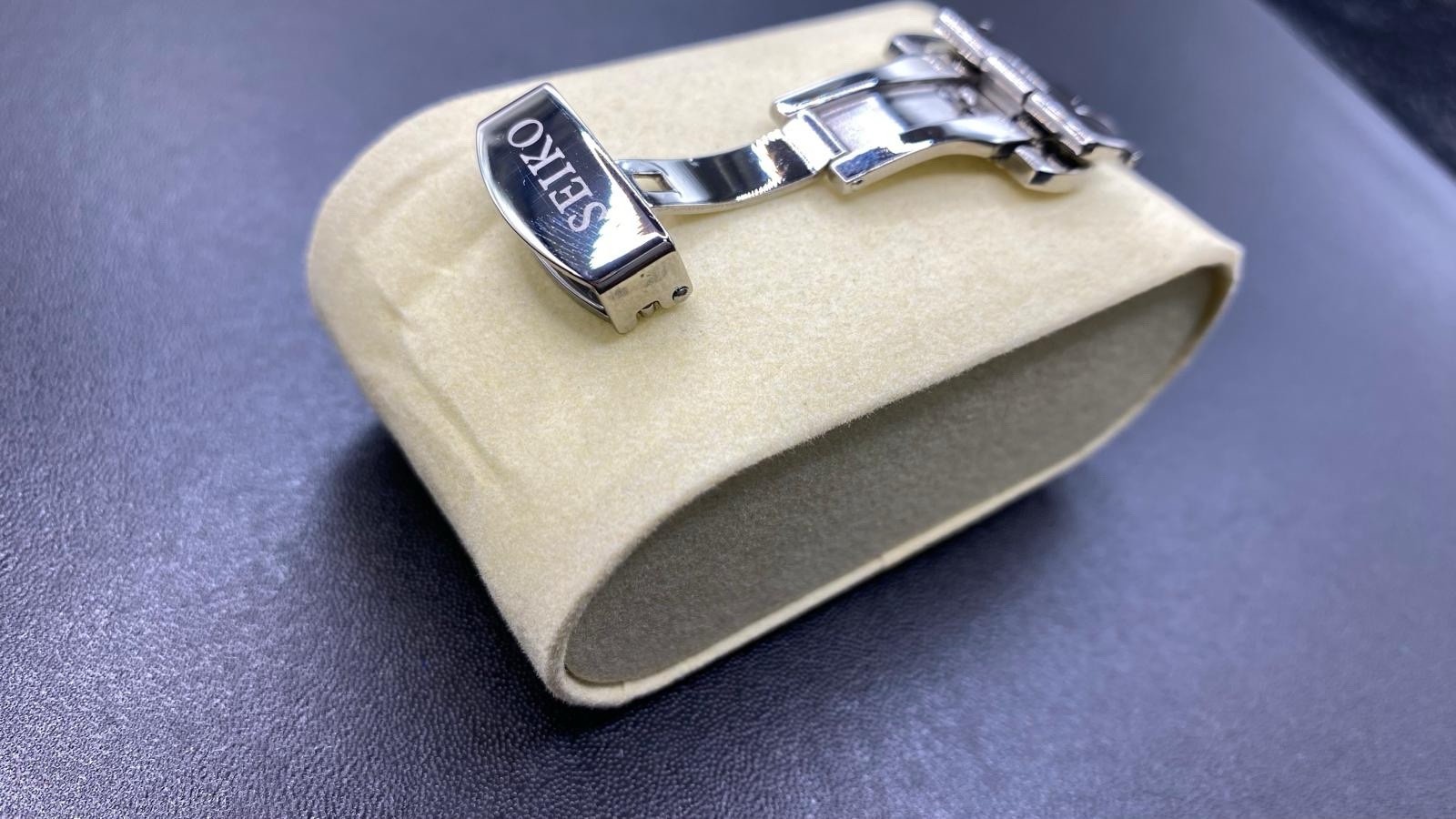16mm Seiko deployment clasp silver stainless steel buckle for leather strap band