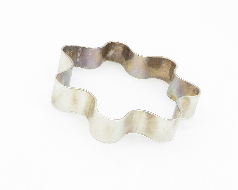 SUSAN CUMMINGS 925 Sterling Silver Vintage Smooth Wavy Bangle Bracelet BT5664