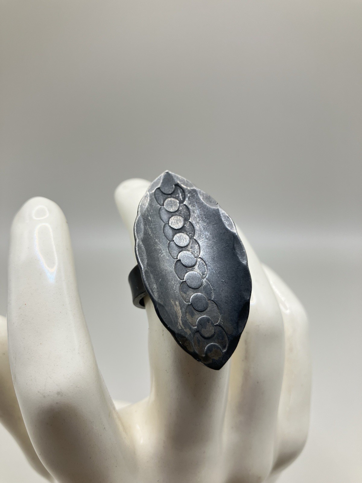 VINTAGE “ASOE” Dänemark kunsthandwerk AABENRAA DANMARK Modernist Adjustable RING