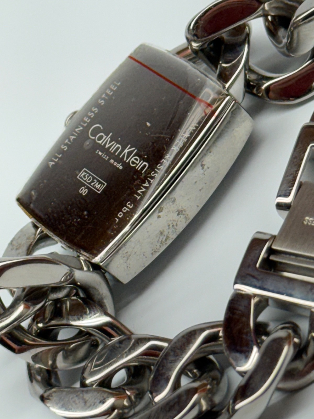 Women’s Calvin Klein Swiss Made Watch K5D 2M1 Stainless Steel Silver Tone Chain