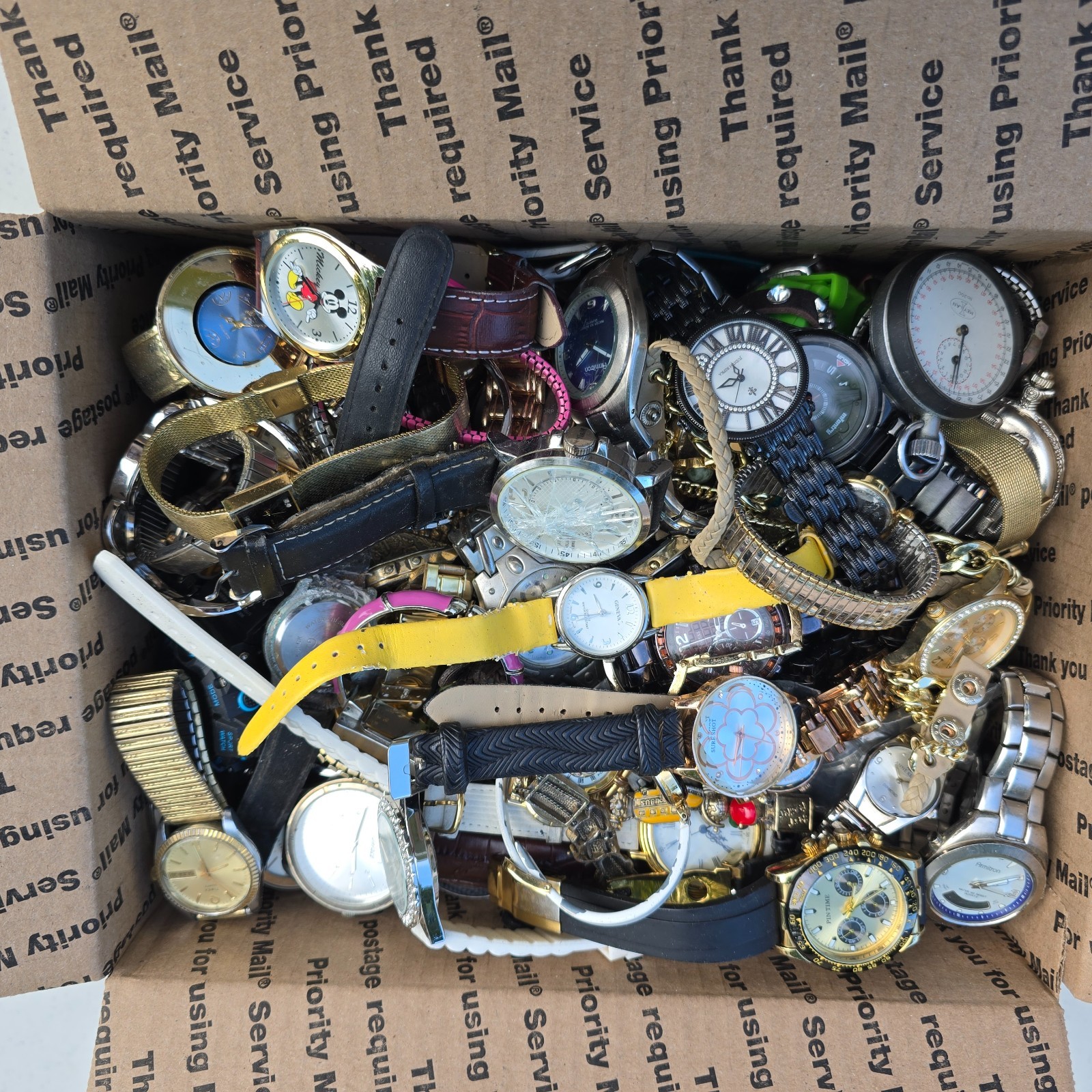 Watch Lot Men Women Jules Jurgenson Fossil Timex Skagen 17.6 LB VTG Modern PARTS