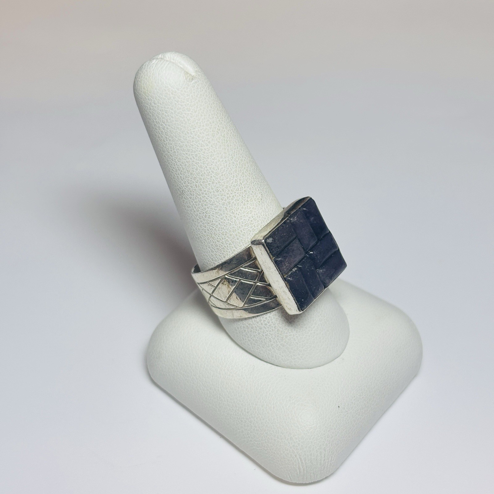 DTR Jay King Sterling 925 Silver Amethyst Square Ring Sz 10.75-.31