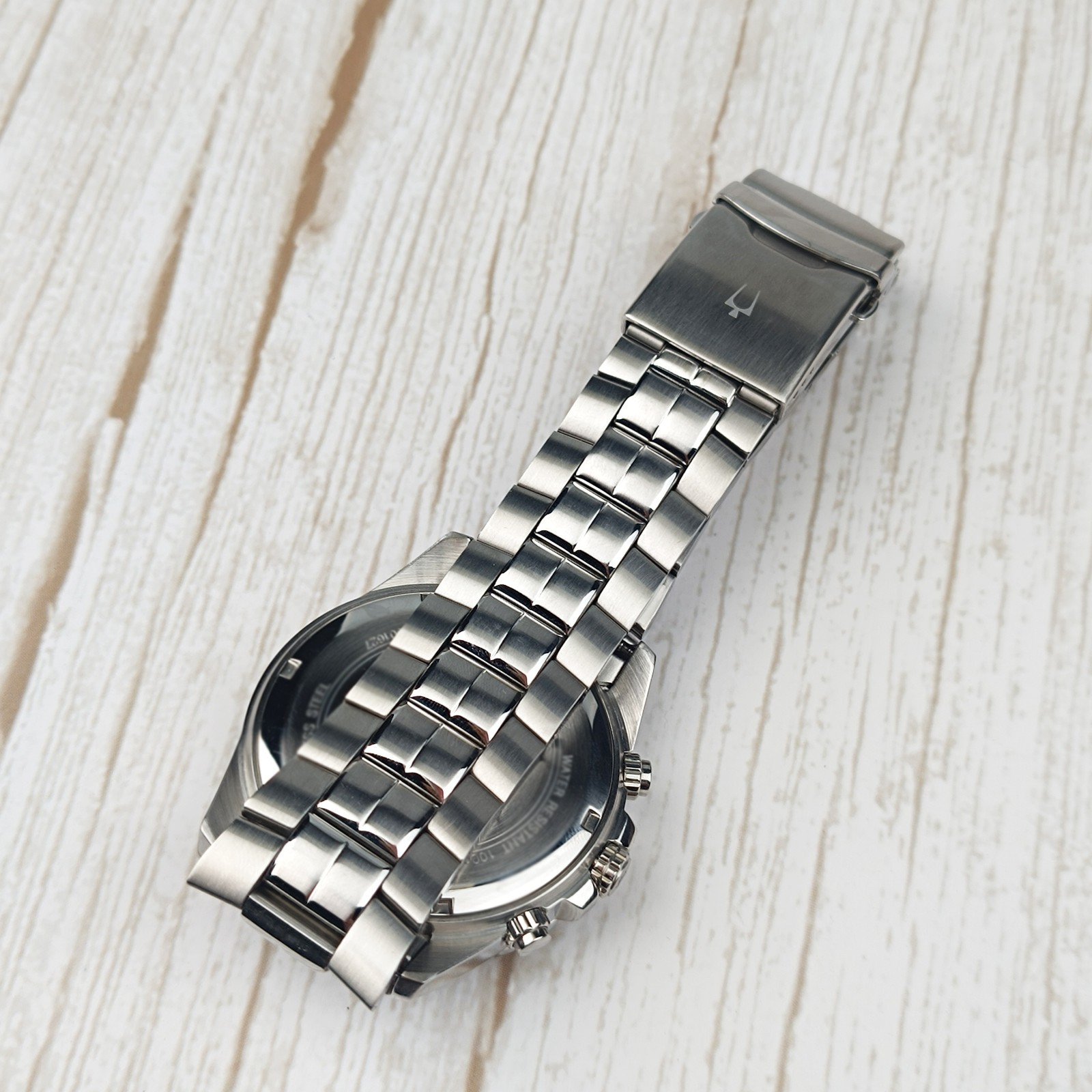 Bulova Men Marine Star 98B401 Black/Grey Chronograph Quartz Watch 41.5mm