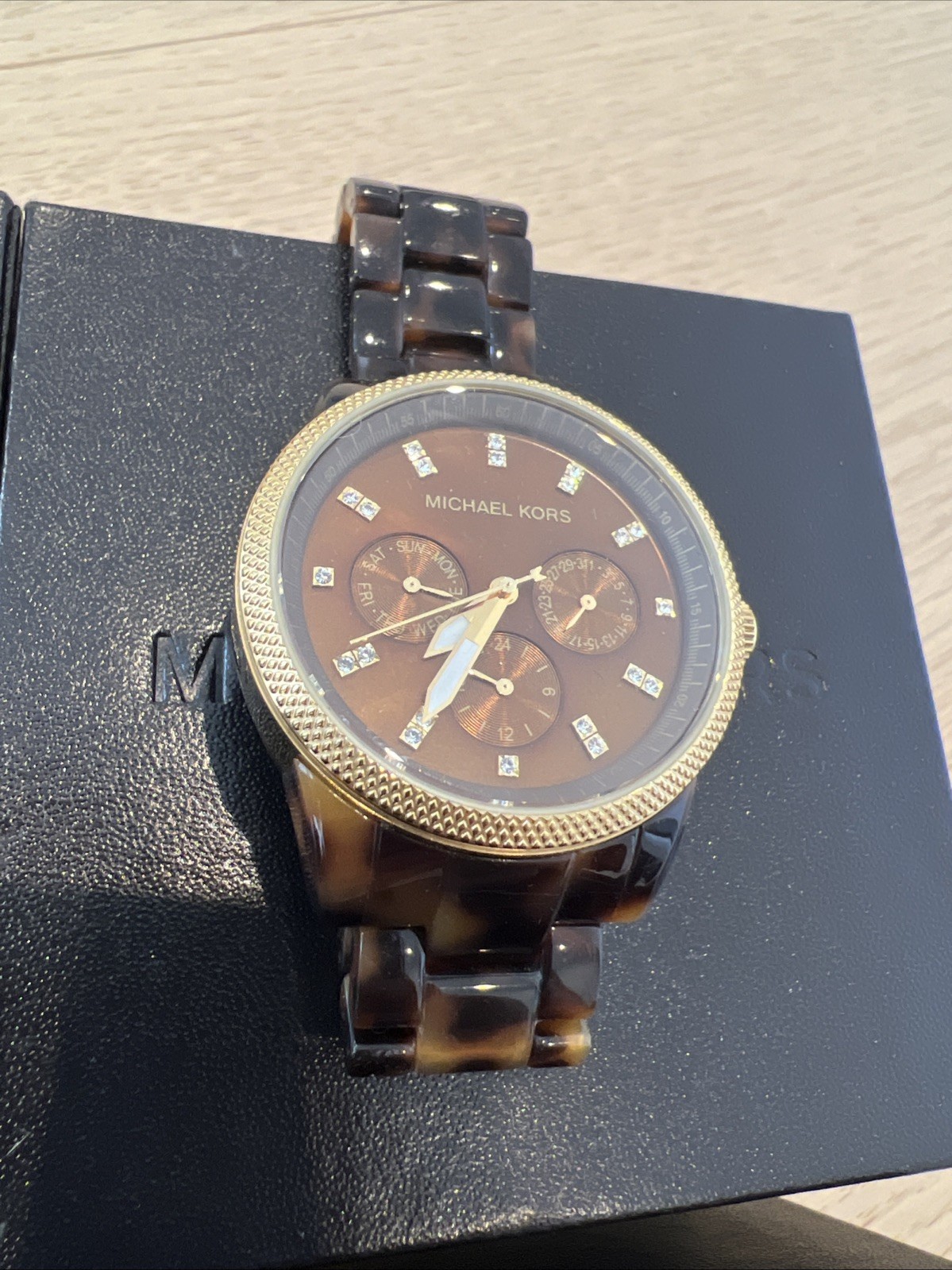 2 Michael Kors Womens Watch Jet Set MK5039, Runway MK2256 Leather Tortoise Shell