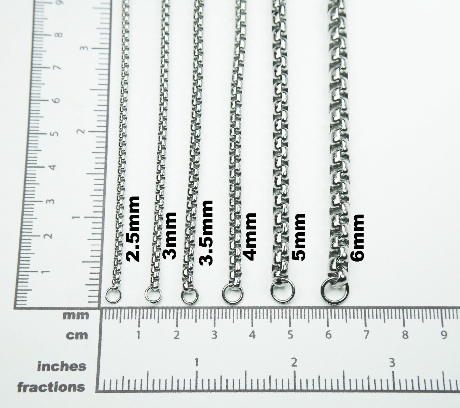 Box Chain Necklace Pure 304 Stainless Steel, Any long Short or Custom Length