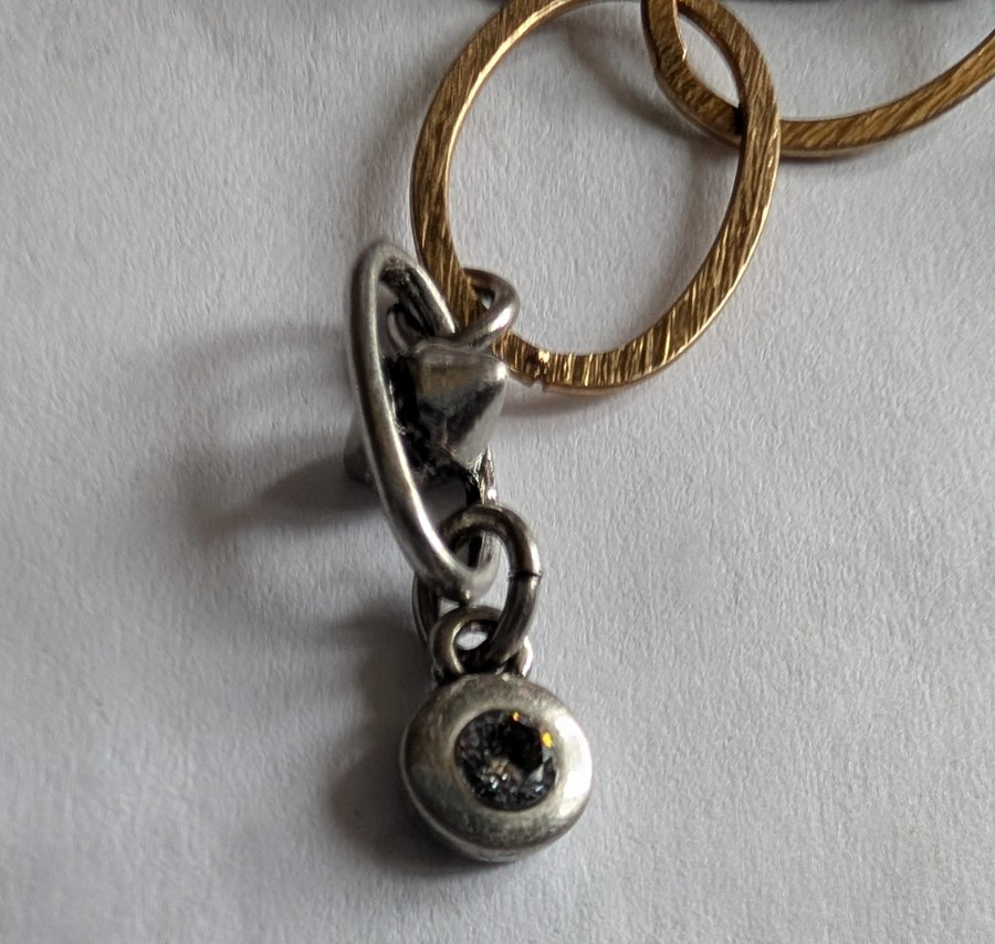 Cabi necklace Dome des Invalides mirror compact quatrefoil shaped pendant
