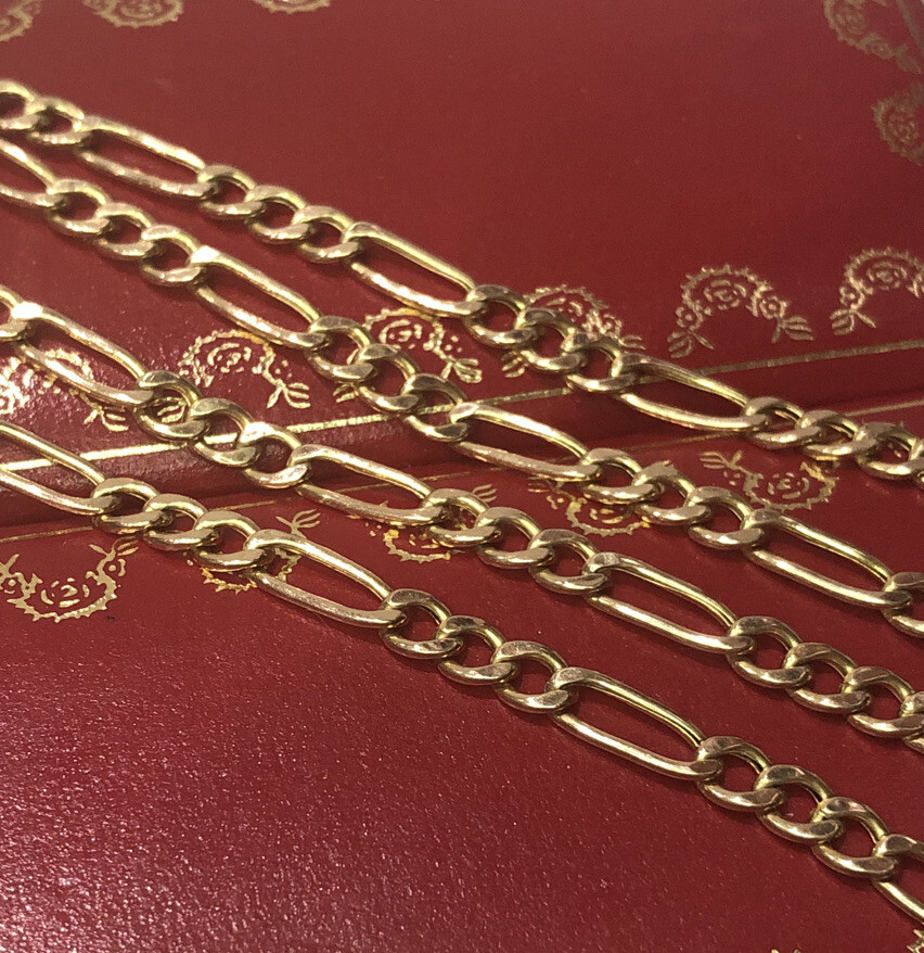 🛑 10k Yellow Gold 5M Figaro Cuban Curb Miami Link Italy Chain Necklace 22.5”