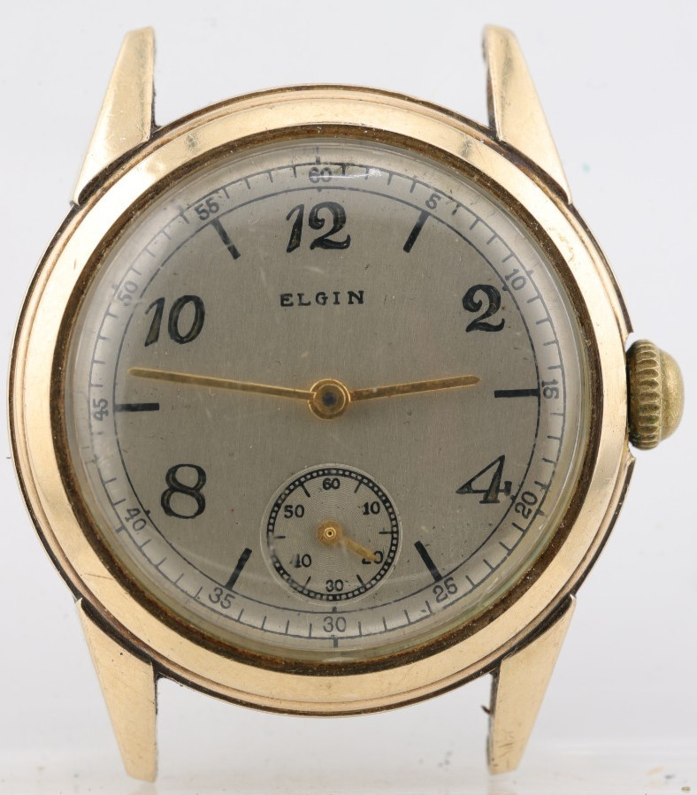 1942 WW2 ELGIN cal. 554, E599749, 30mm 15mm LUG, OFFICERS WATCH, FOR REPAIR (HQ)
