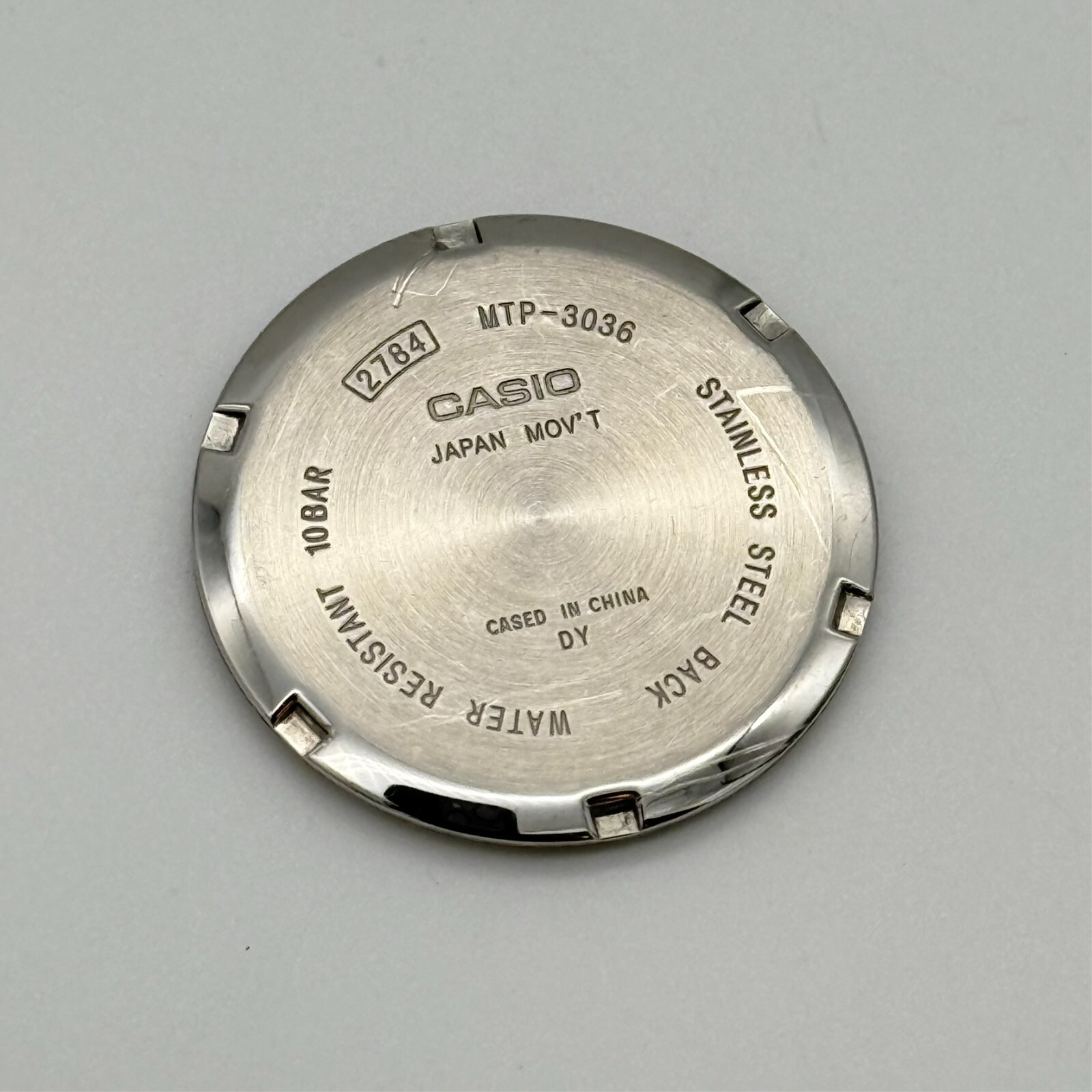 Vintage Men’s CASIO Stainless Steel Screw-Down Case Back for MTP-3036 (2784)