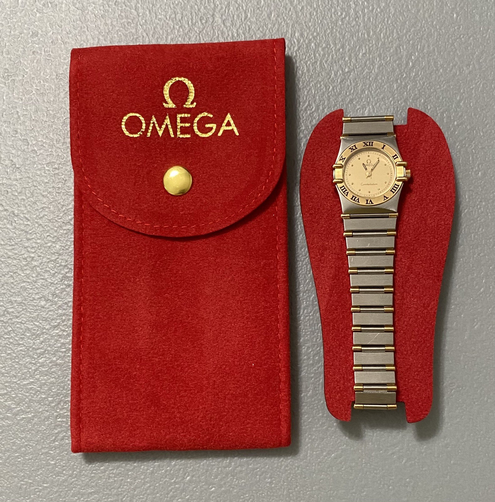 OMEGA RED  POUCH/ TRAVEL POUCH/SERVICE POUCH WITH INSERT FAST SHIPPING USA