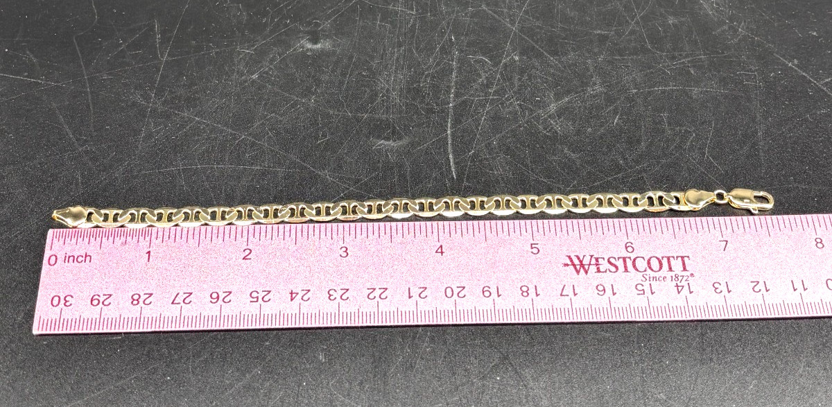 18 kt Yellow Gold Filled Gucci Link Bracelet 6mm 7.5″