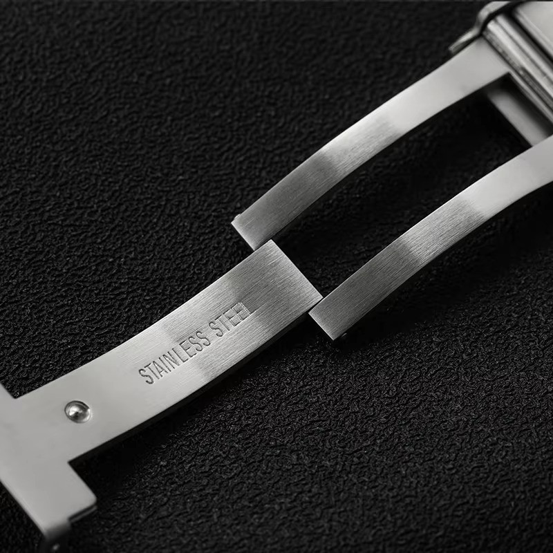 Watch Clasp 16mm 18mm 20mm 22mm Silver Folding Safety Milled Deployant Buckle
