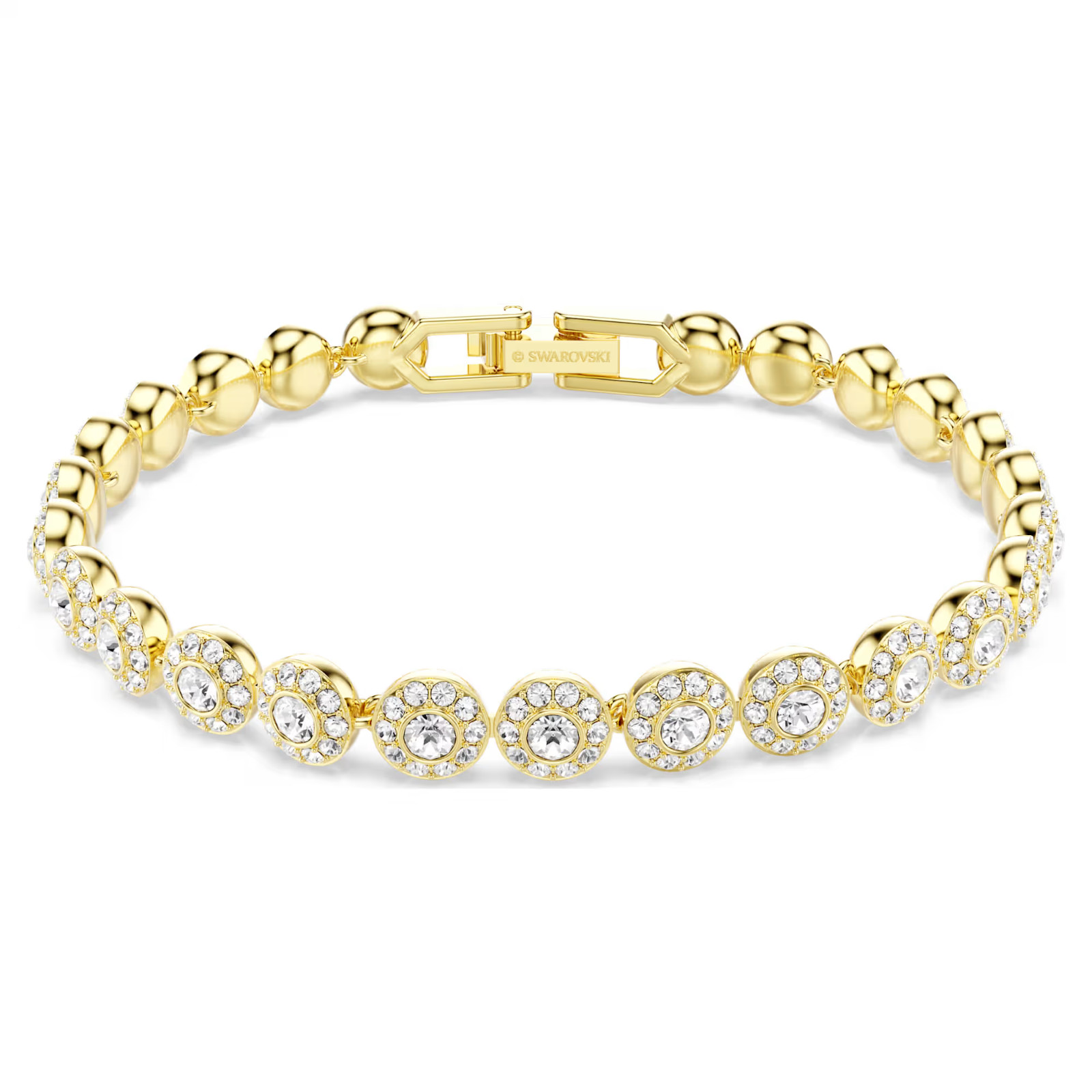 Swarovski Una Angelic Round Crystal Bracelet Gold – 5749386 *NEW IN GIFT BOX*