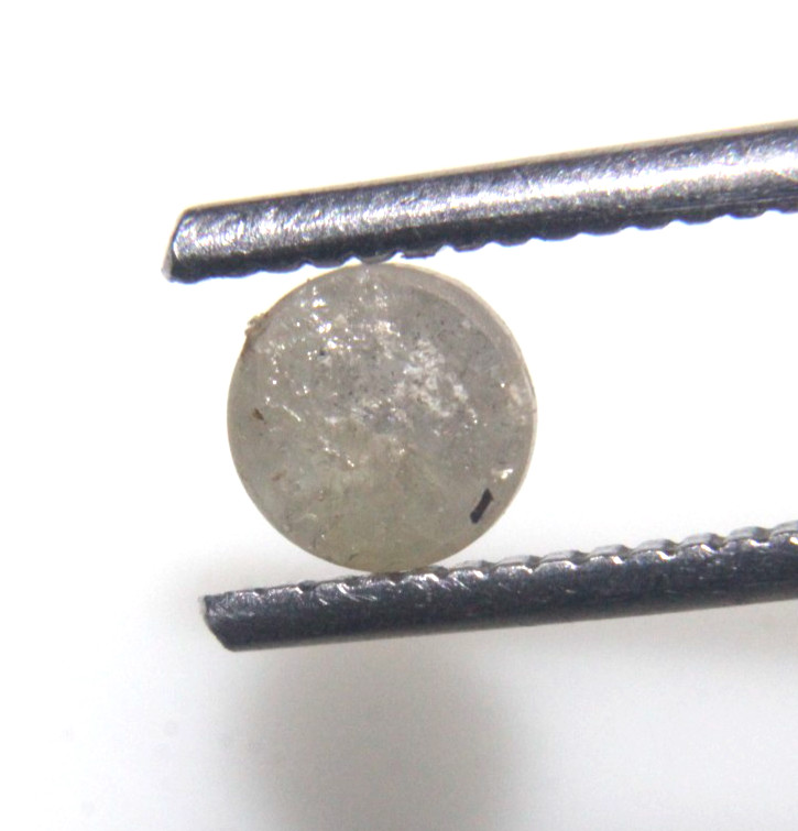0.66Cts Rose Cut Diamond Natural Real Gray Color 5.30-5.36×2.51 MM