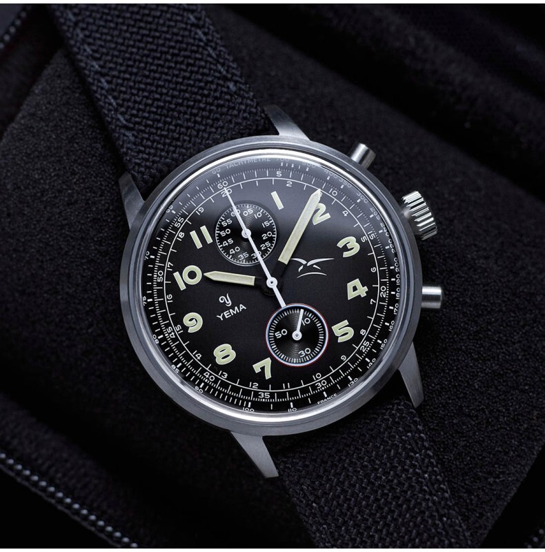 YEMA Flygraf AIR FORCE Mechanical Chronograph Quartz Hybrid Steel Men’s Watch
