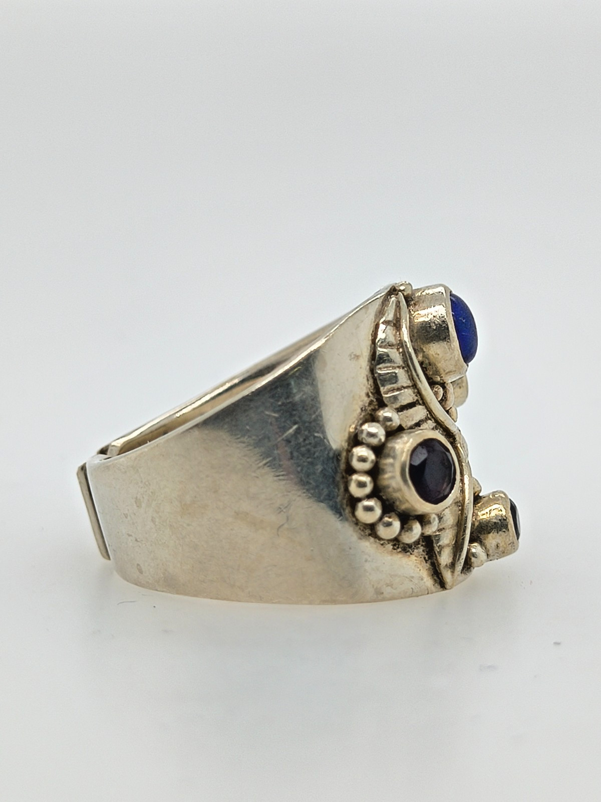 Sterling Silver Multi-Stone Vintage Ring for Women Size 10