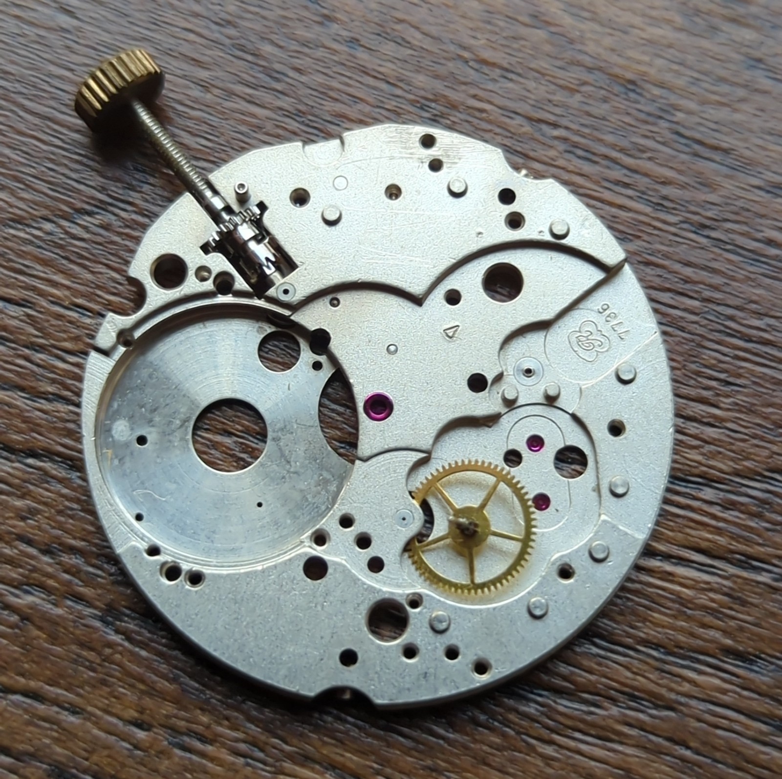 Valjoux 7736 Chronograph Movement Plate & Some Other Parts (BS15)