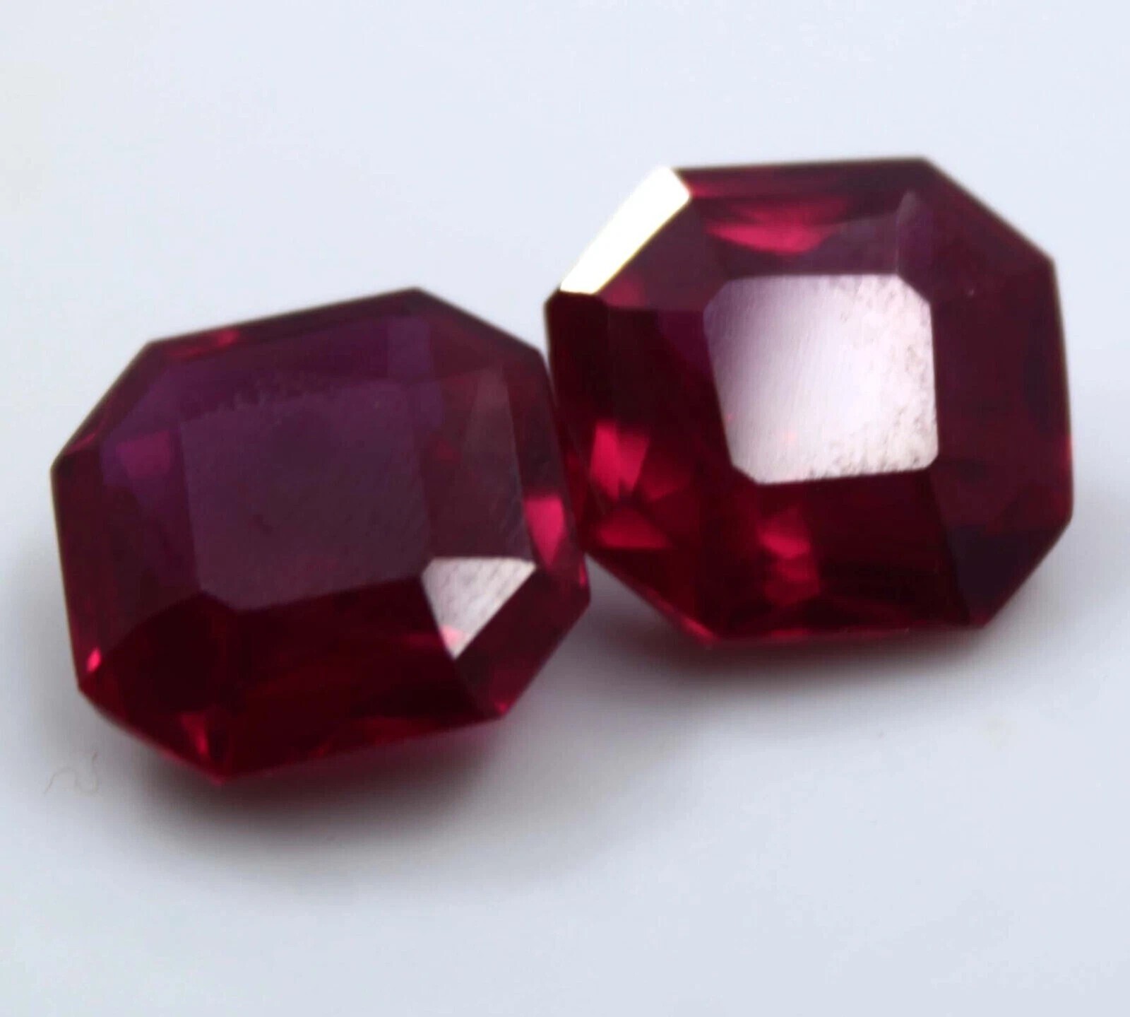 20 Ct Natural Certified BURMA Pigeon Blood Red Ruby Unheated Loose Gemstone Pair
