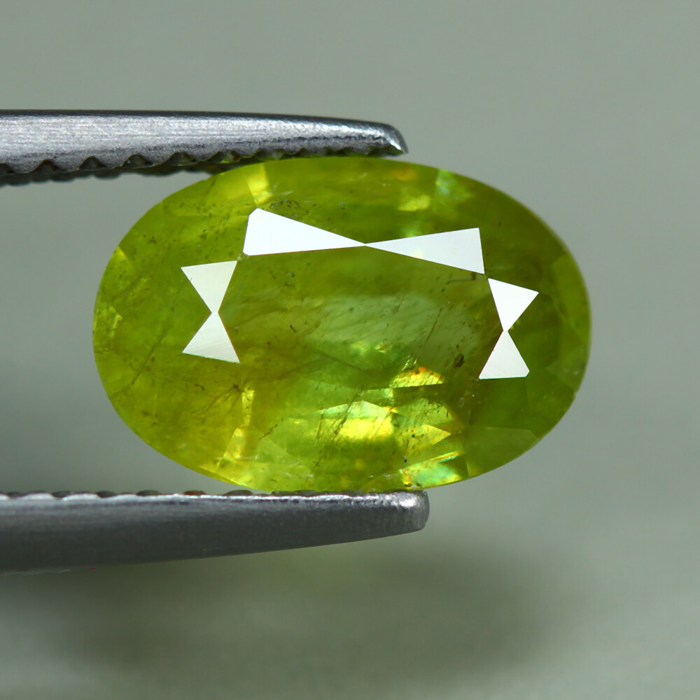 1.90 Cts_Excellent Sparkle_100 % Natural Unheated Yellowish Green Sphene