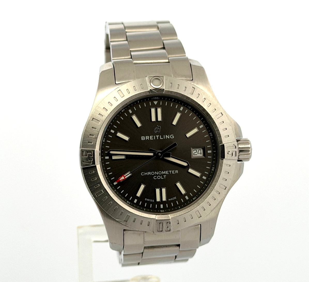 Breitling A17313 Chronometer Colt 41mm Gray Dial Automatic Stainless Steel