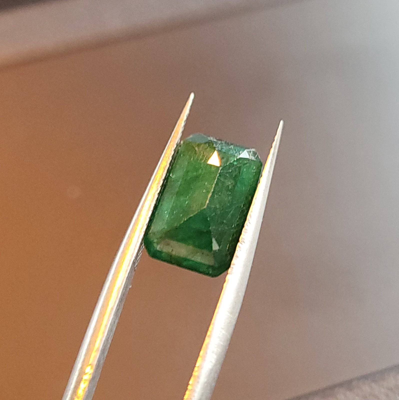 Natural Untreated Certified Ideal Dark Green Zambian Translucent Emerald 4.55ct