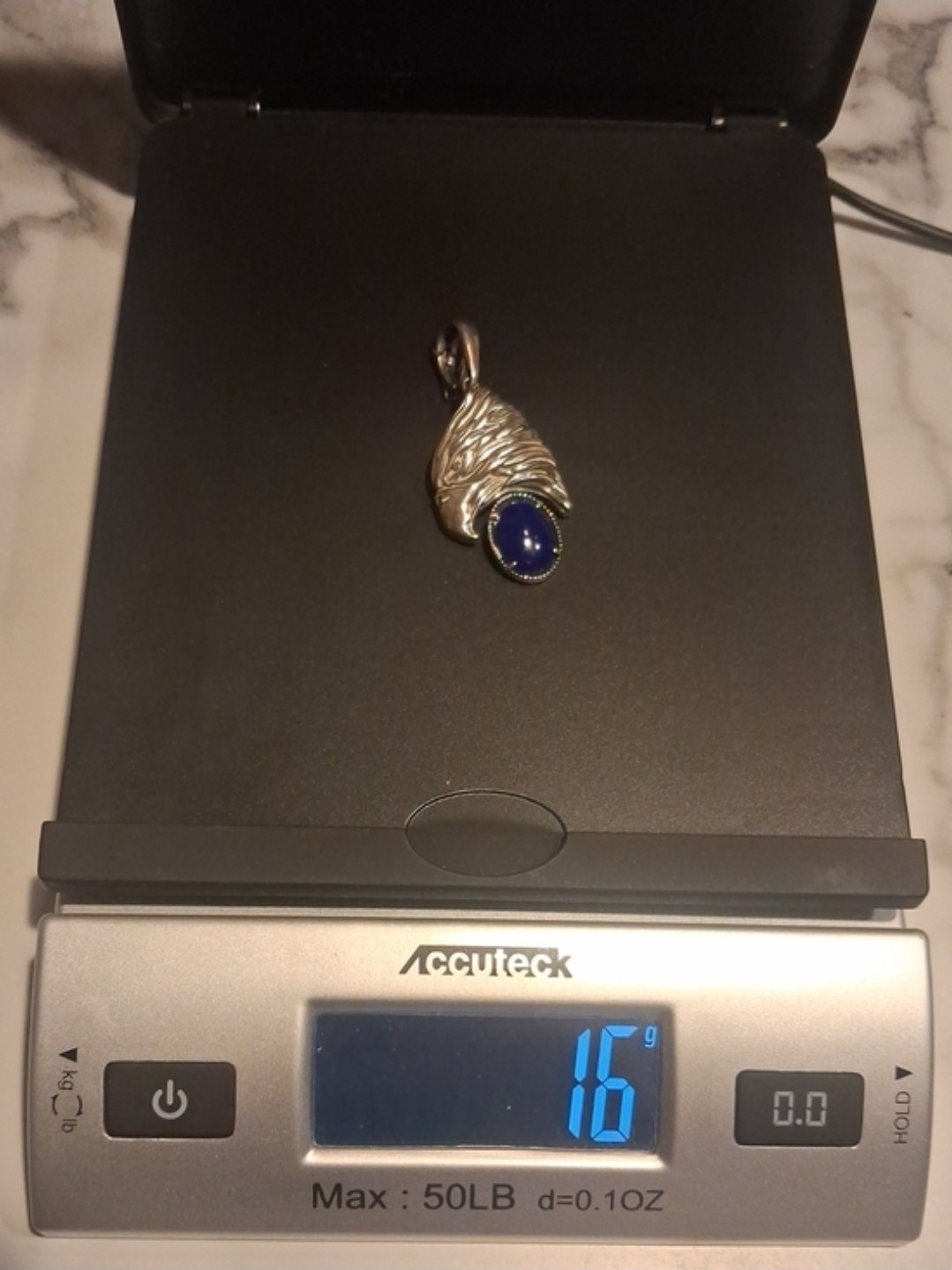 Carolyn Pollack & Fritz Casuse American West Eagle & Lapis Enhancer Pendant