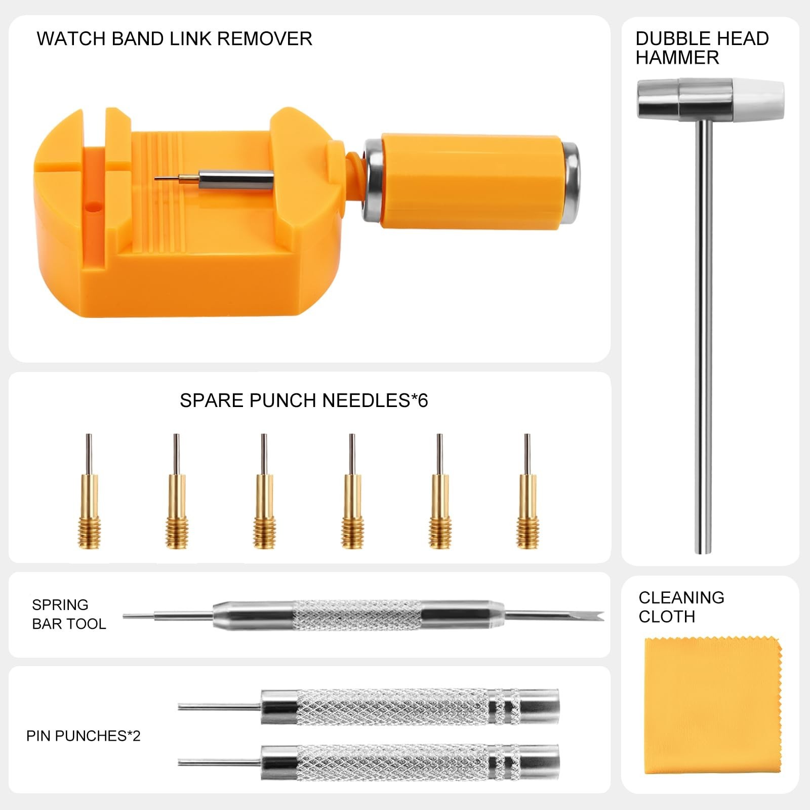 12 Pieces Watch Link Removal Kit, Watch Band Replacement Tool