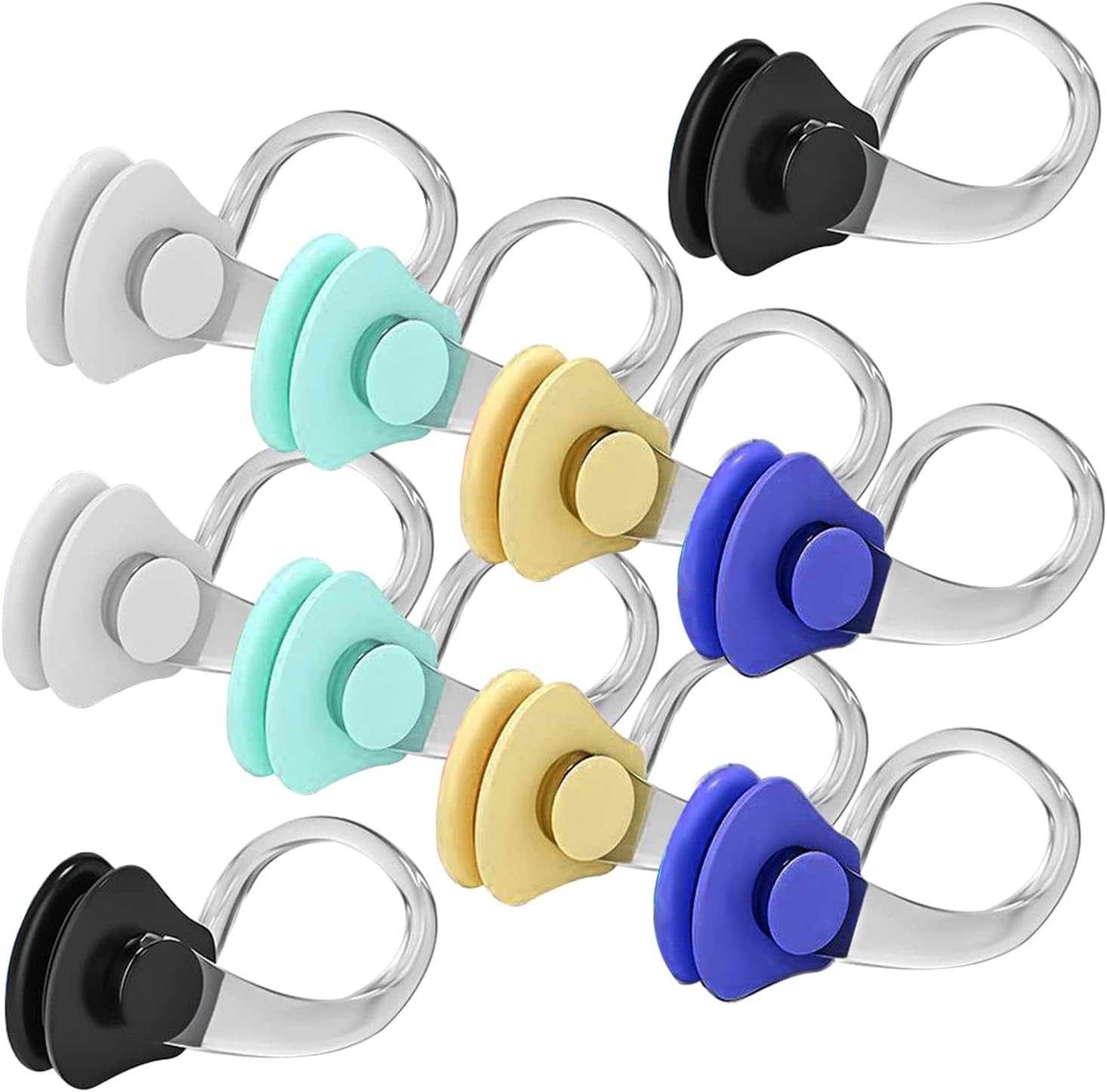 10 Pack Swimming Nose Clip Plugs for Kids Adults Multicolor Swim Protector Gear