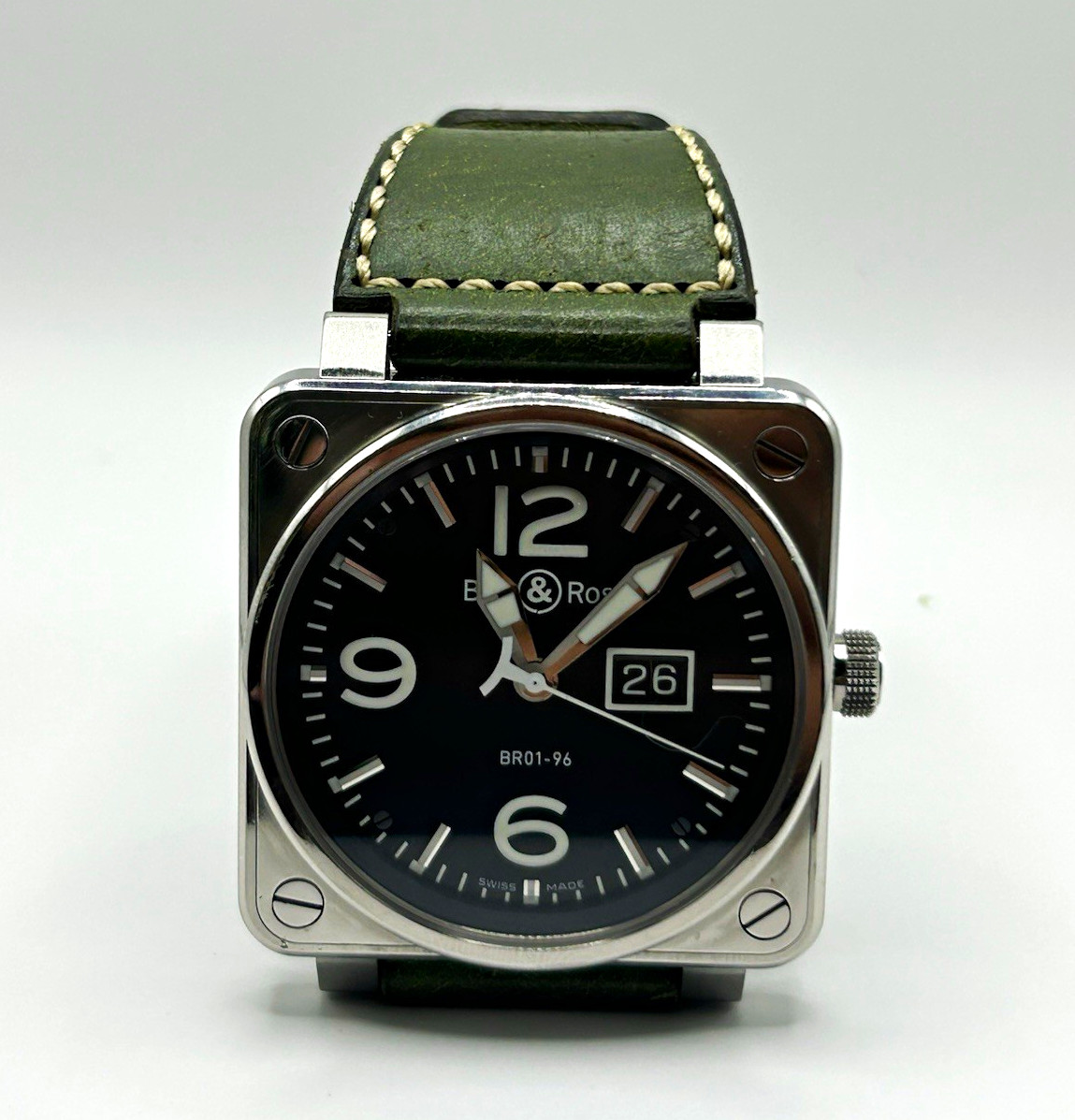 Bell & Ross BR 01-96 Automatic 46mm Square Black Dial Date 100m Read description
