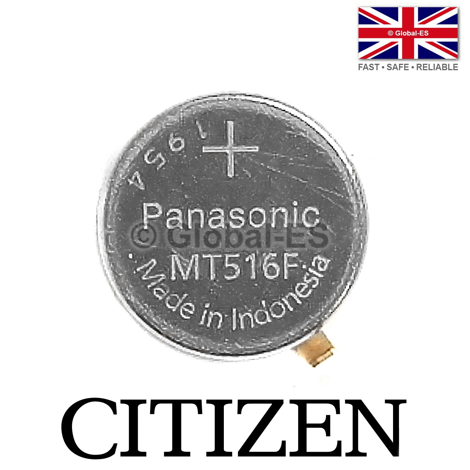 Citizen MT516F 295-7630 Capacitor Eco-Drive Watch Battery: J015 J145 J165(M)