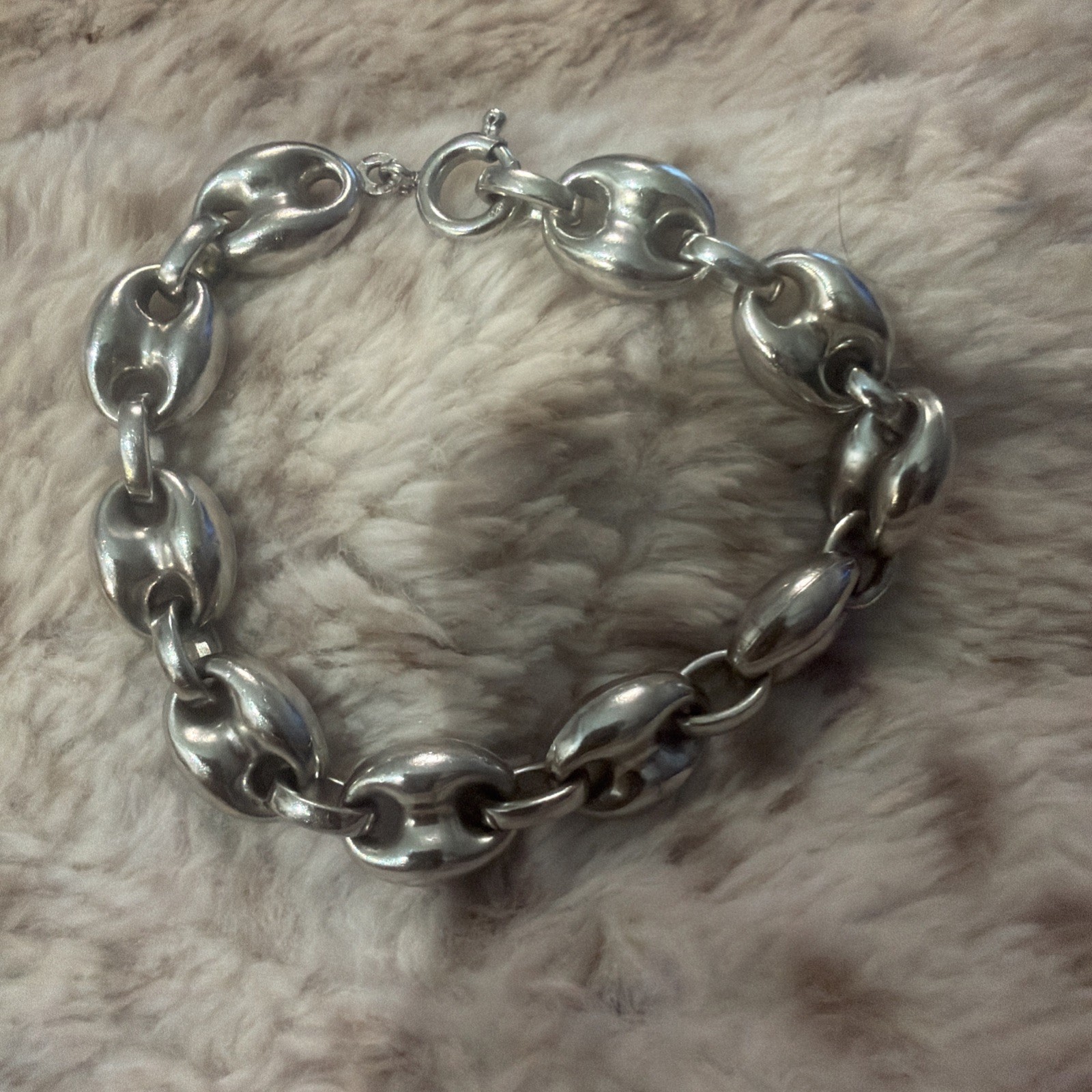 Sterling Silver 925 Puffy Mariner Anchor 12.7MM 7.5″ 20 Grams Bracelet