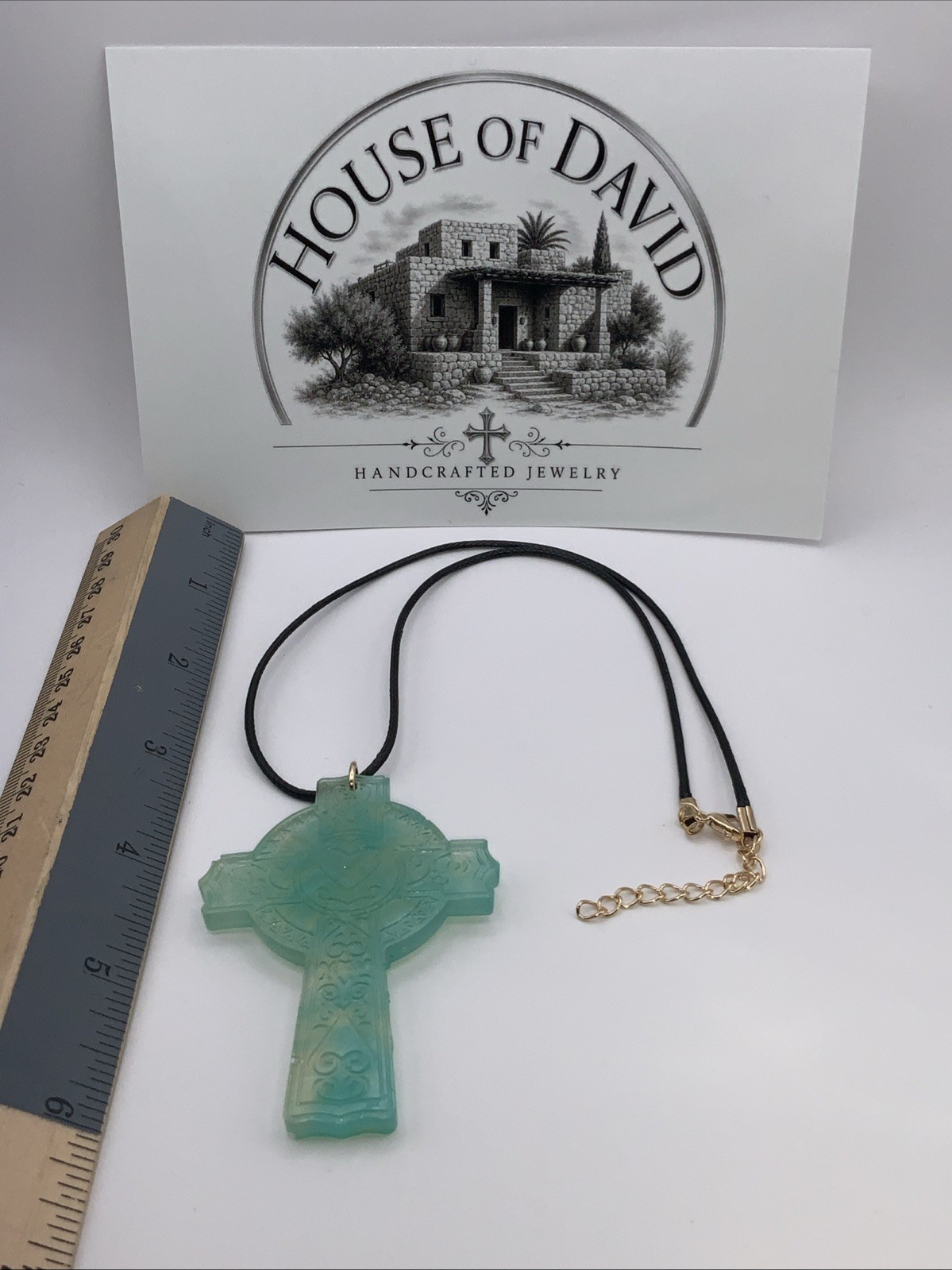 House Of David Handmade Cross Necklace MYSTICAL LAGOON