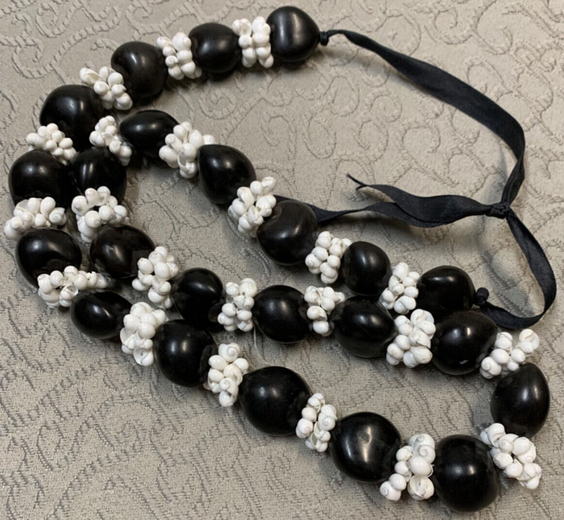 Kukui Nut Necklace Leis Mixed Set of 4 From 32″ to 36
