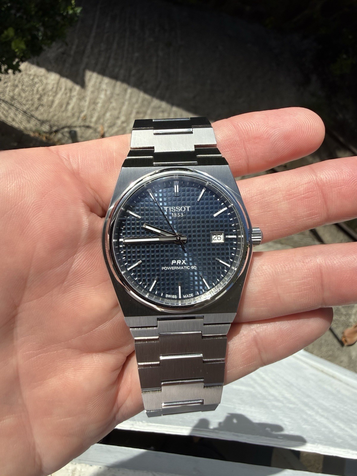 Tissot PRX Powermatic 80 Blue Dial Watch 40mm Full Set And Purchase Receipt
